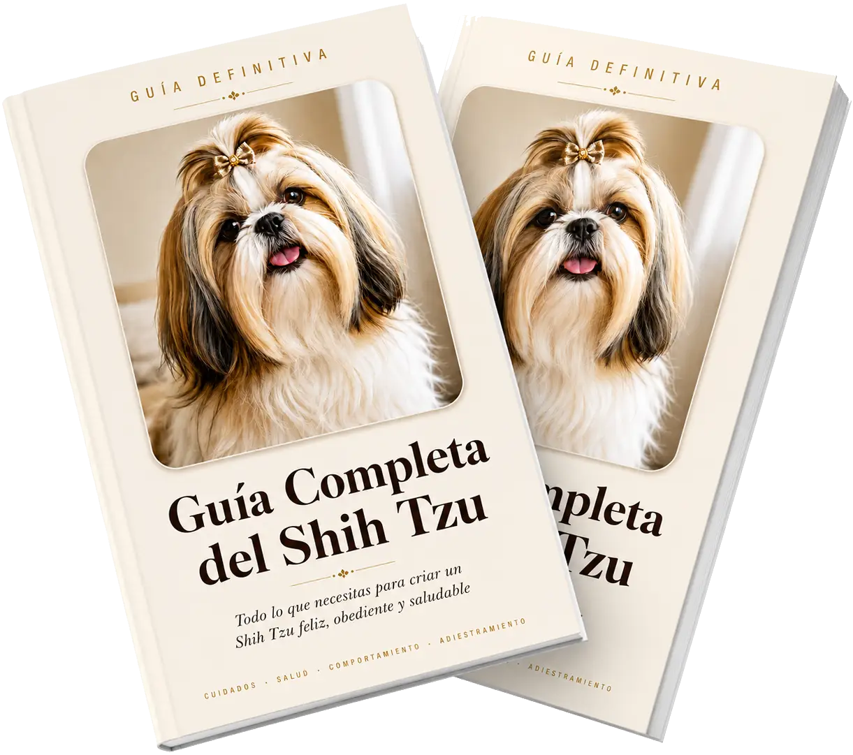 Capa de la Guía Completa del Shih Tzu — todo lo que necesitas para criar un Shih Tzu feliz, obediente y saludable